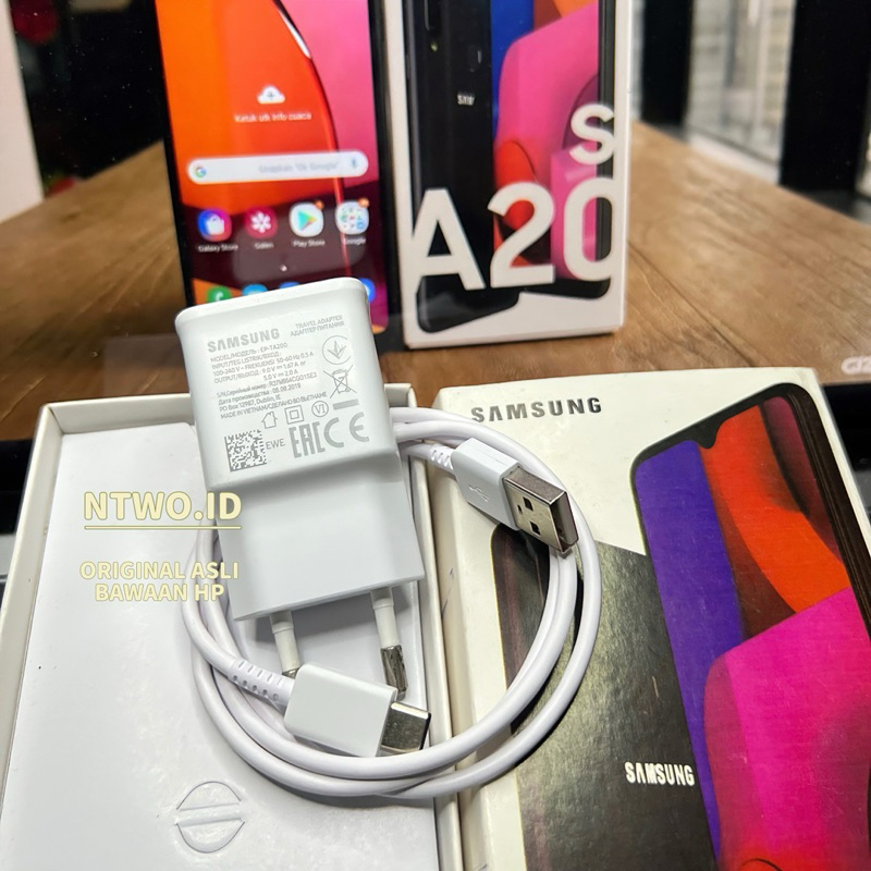 CHARGER SAMSUNG A20S ORIGINAL BAWAAN HP TIPE C FAST CHARGING SUPPORT A30S/A20/M20/A14