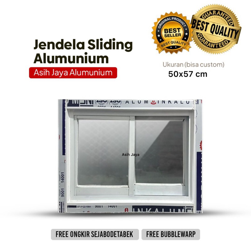 JENDELA SLIDING BOVENLY 50x57