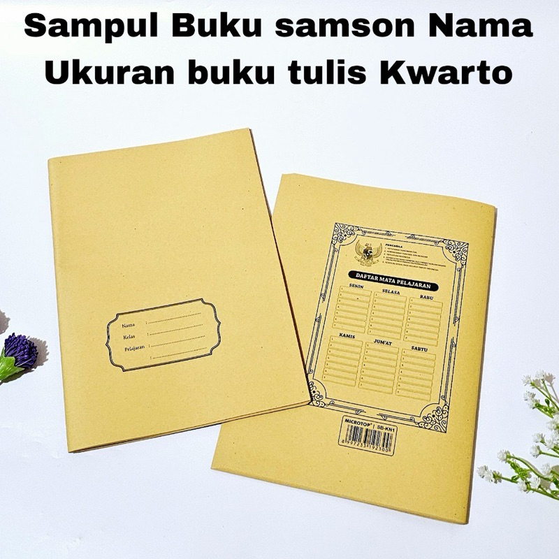 

Sampul buku ukuran kwarto (buku tulis standart) isi 20 lembar Polos size cover depan/belakang 18,5 x 26cm