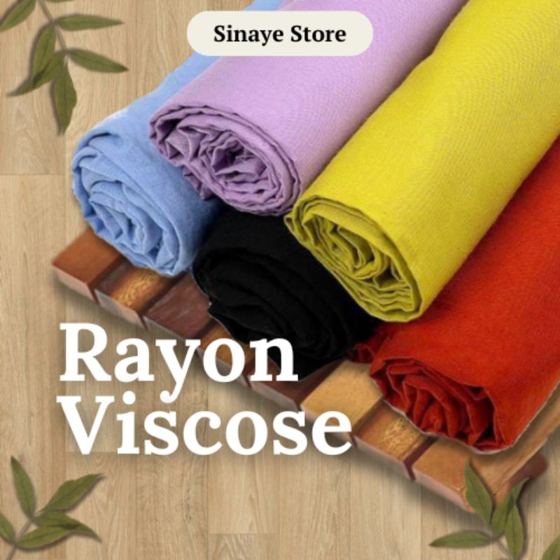 Kain Rayon Katun Rayon Viscose Rayon Premium Polos Murah Harga Per Setengah Meter