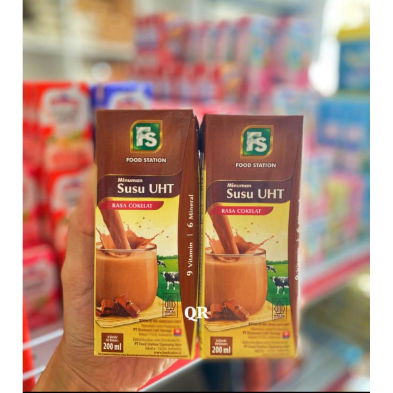 

susu uht coklat FS 200ml | susu coklat | susu FS | SUSU UHT COKLAT