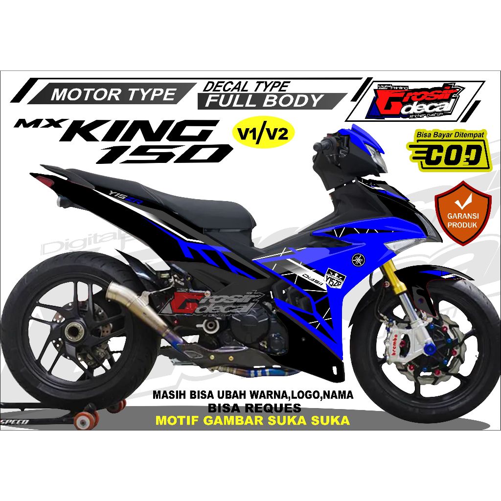 Decal MX KING 150 New / Old Keren Full Body Free custom Sticker MX KING 150 Full Body