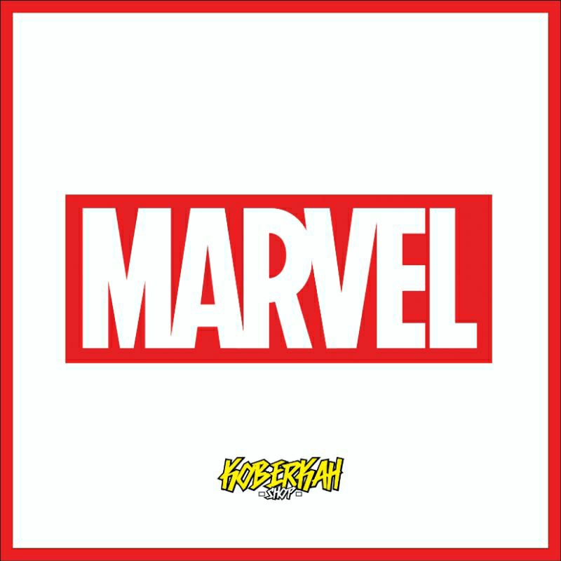 

stiker marvel logo brand