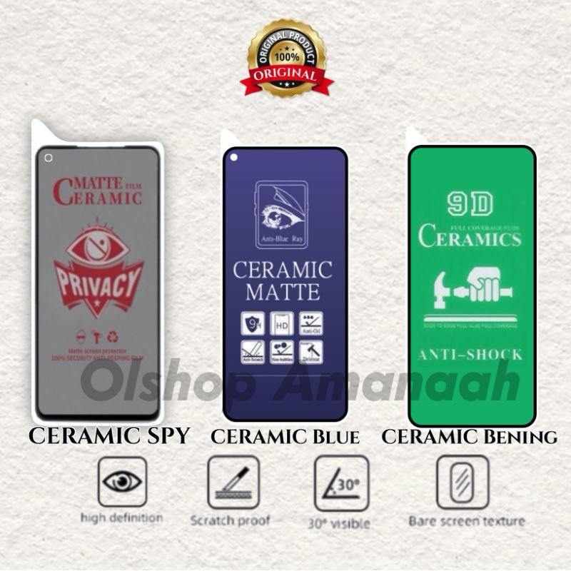 Anti gores blue anti gores bening Anti gores spy for TG hp Samsung A11  M11 Samsung M31 M21  TG BLUE