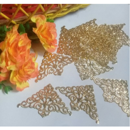 (10 PCS )Lempeng sudut siku hantaran hiasan box hantaran