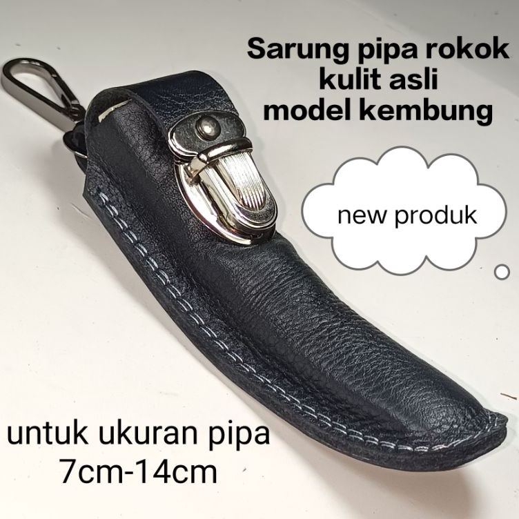 KODE L76U sarung pipa rokok kulit asli