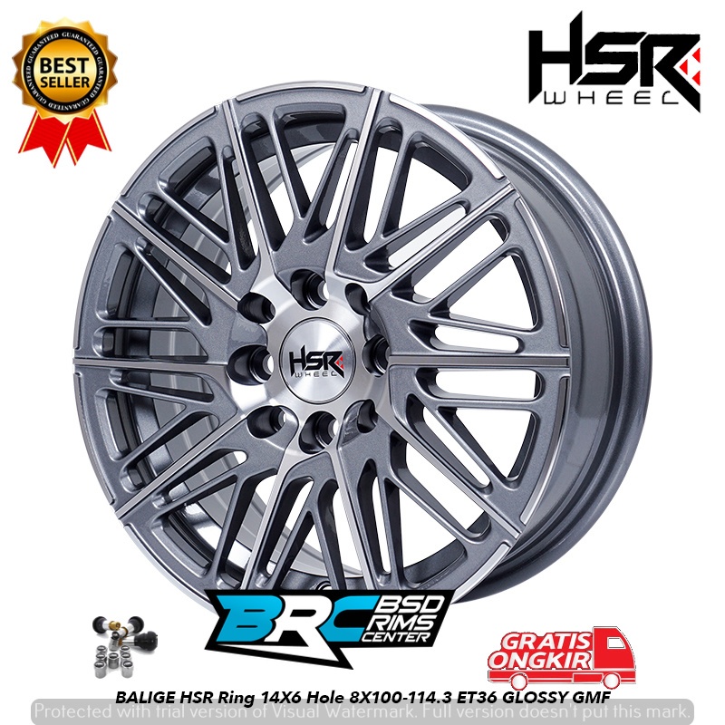 VELG HSR BALIGE R14  COCOK BUAT Hyundai  Accent Atoz Elantra Panther