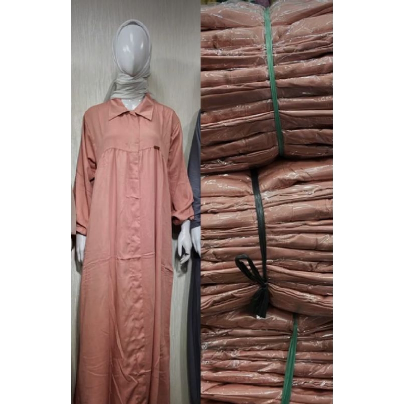 Baju Gamis Polos Katun Rayon