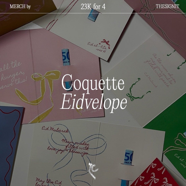 

KODE P49G Coquette Eidvelope 4Pcs Set by Thesignit