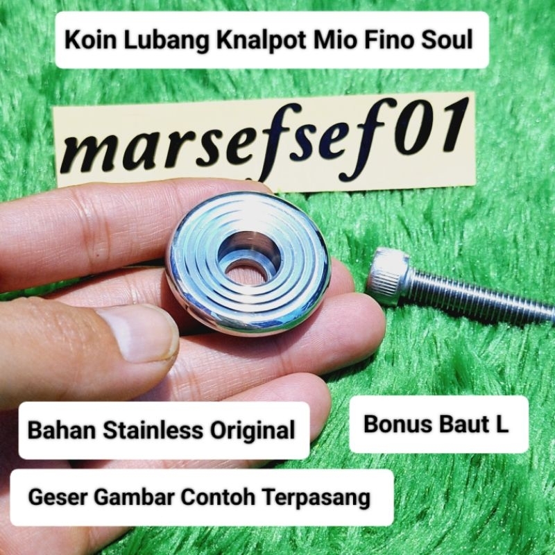 Coin Knalpot Mio Sporty Fino Soul Mio Smile Baut Stainless Bawah Knalpot