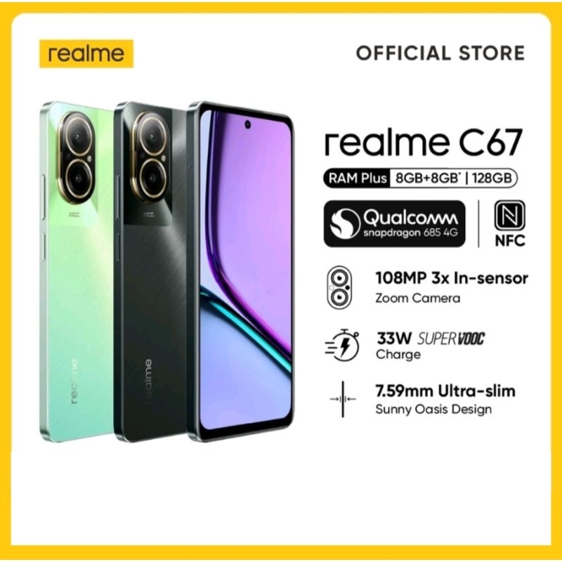 REALME C67 RAM 8+8/128 SECOND FULLSET ORY MULUS BERGARANSI