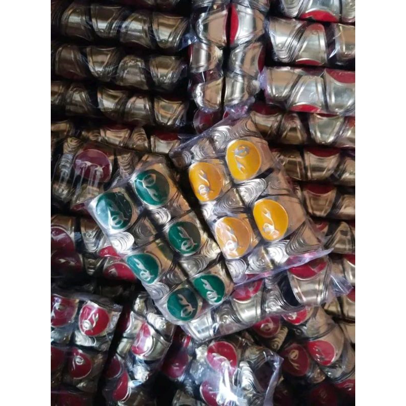 RING KACU PRAMUKA , 1 BUNGKUS 5 KODI,WARNA MERAH KUNING HIJAU /KANSA COLLECTION 3D/