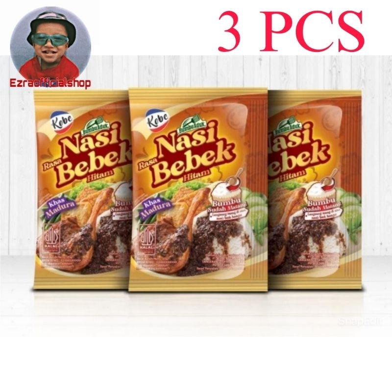 

Kobe Bumbu Nasi Bebek Bumbu Hitam 20gr x 3pcs