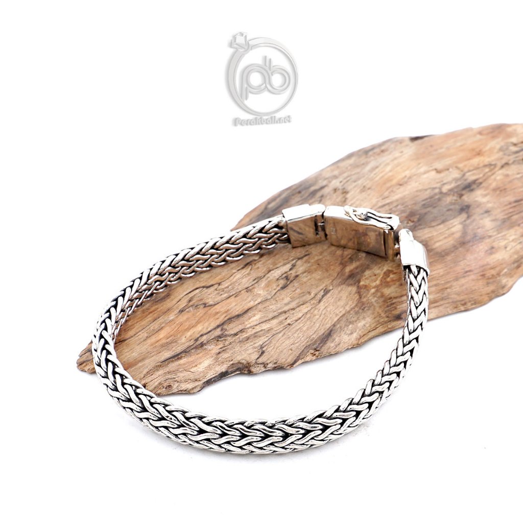 Gelang Pria Perak Asli Silver 925 Tulang Naga Westonio