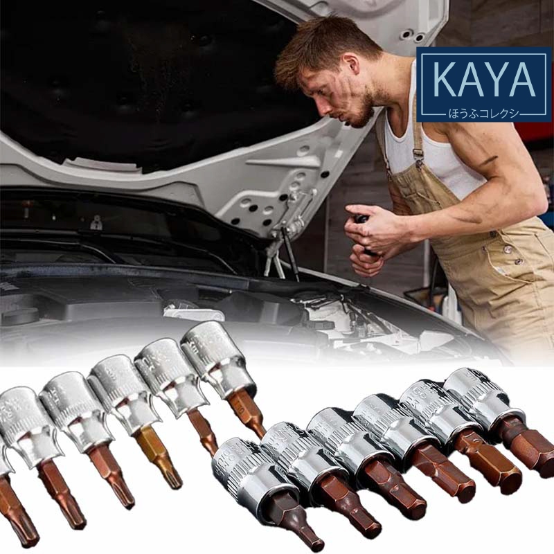 6 pcs Mata hexagonal Hex Bit Socket set Mata Kunci Shock Torx Bintang Drive Mata Hex Bit Socket