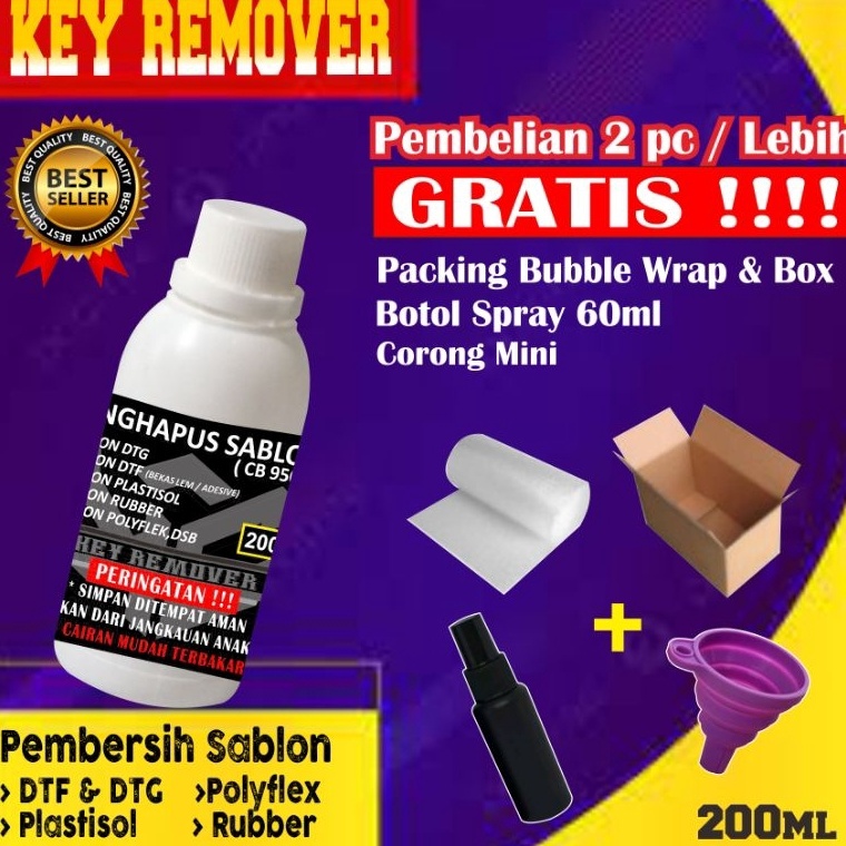 

KODE M2J5 2ml KEY REMOVER CAIRAN PEMBERSIH SABLON CAIRAN PENGHAPUS SABLON CLEANER PENGHAPUS SABLON BISA UNTUK MENGHAPUS SEPULUH DESAIN A3 CAIRAN PENGHAPUS SABLON DTF REMOVER RUBBER REMOVER PLASTISOL REMOVER POLYFLEX REMOVER DSB