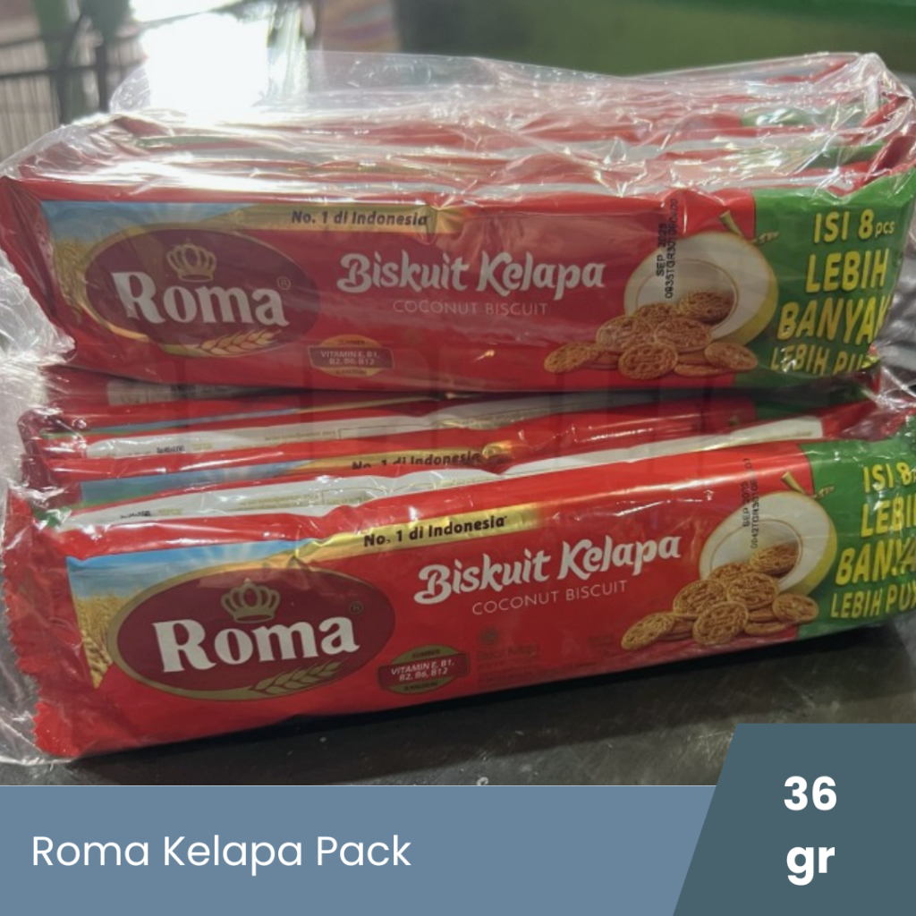

Roma Kelapa 36 gram - [1 Pack isi 10 Pcs]