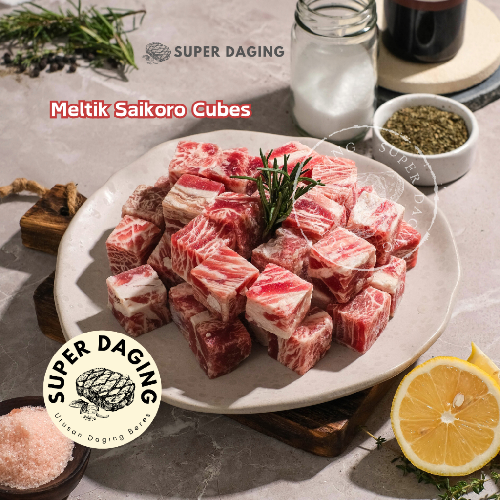 

Premium Saikoro Beef Meltik 500g - Super Daging Tangerang