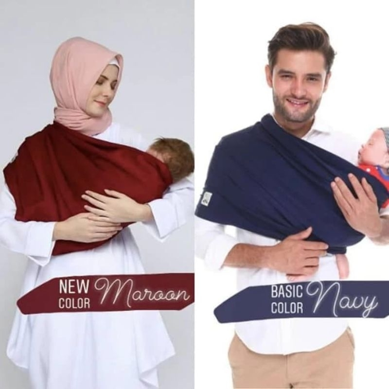TERLARIS Gendongan Bayi Newborn | Gendongan Bayi Samping | Gendongan Bayi Samping Kaos Instan Polos 