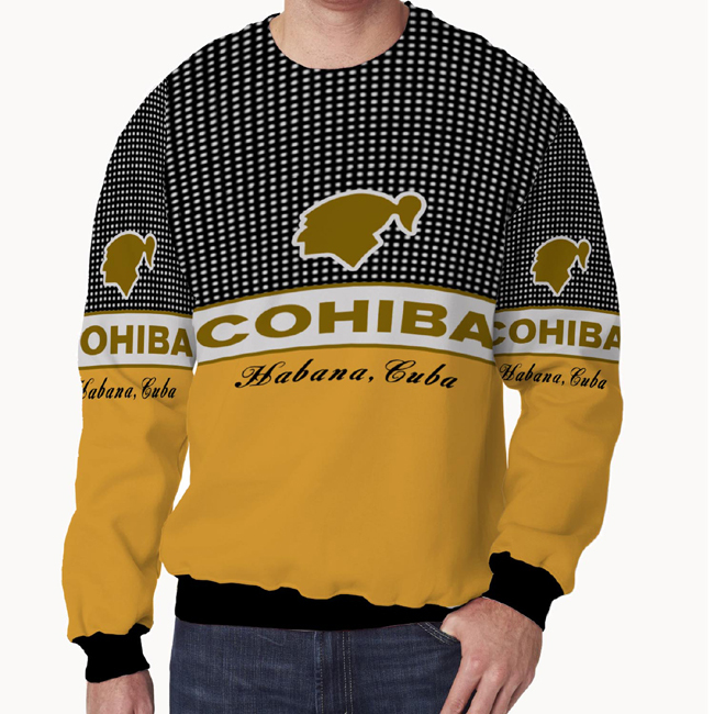 Crewneck Cohiba Habana Sweater Fullprint Bahan Polyester Jersey | PO 3 Hari