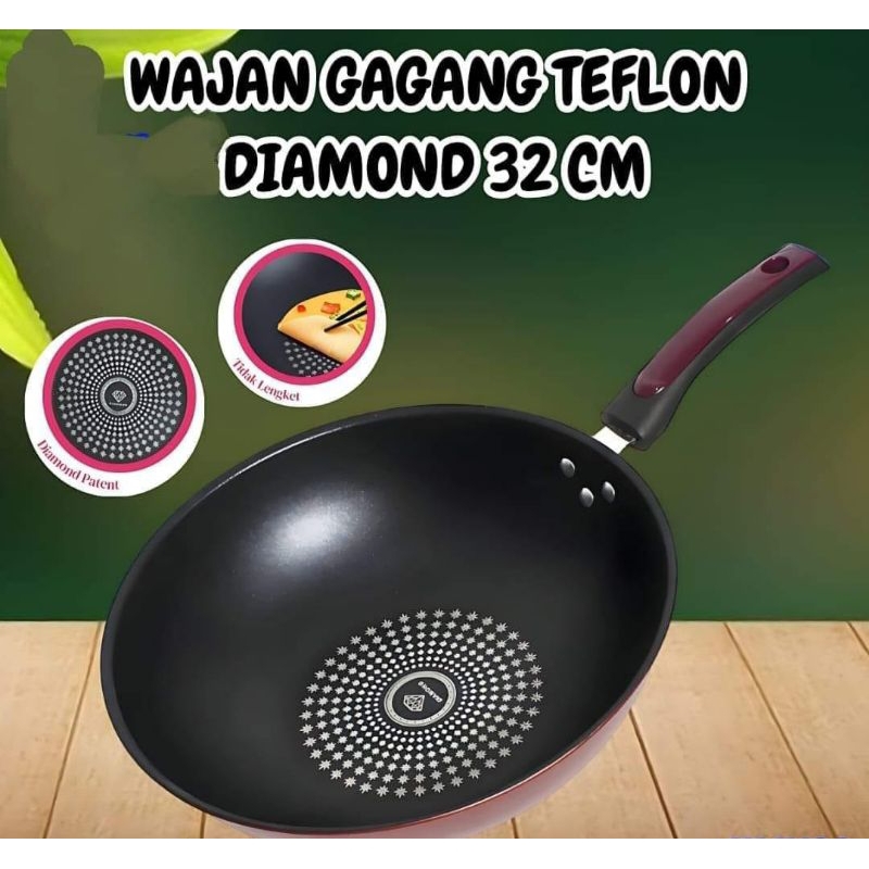 wajan batu medis diamond anti lengket bgus