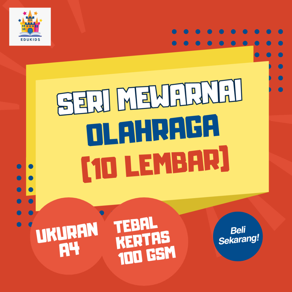 

[OLAHRAGA] KERTAS MEWARNAI ANAK / KERTAS GAMBAR MEWARNAI UNTUK ANAK PAUD TK SD - A4 TEBAL 100 gsm