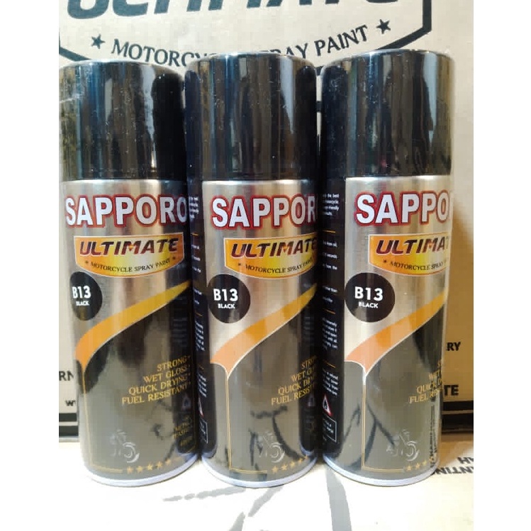 pilok pilox cat semprot sapporo ultimate b13 black hitam glossy hitam gloss saporo 4ml r G4F2