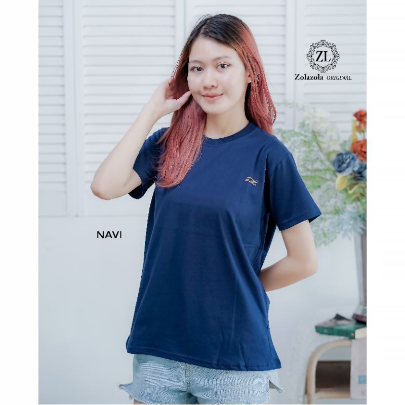 Kaos Oneck polos wanita Zola Zola original size M L XL XXL