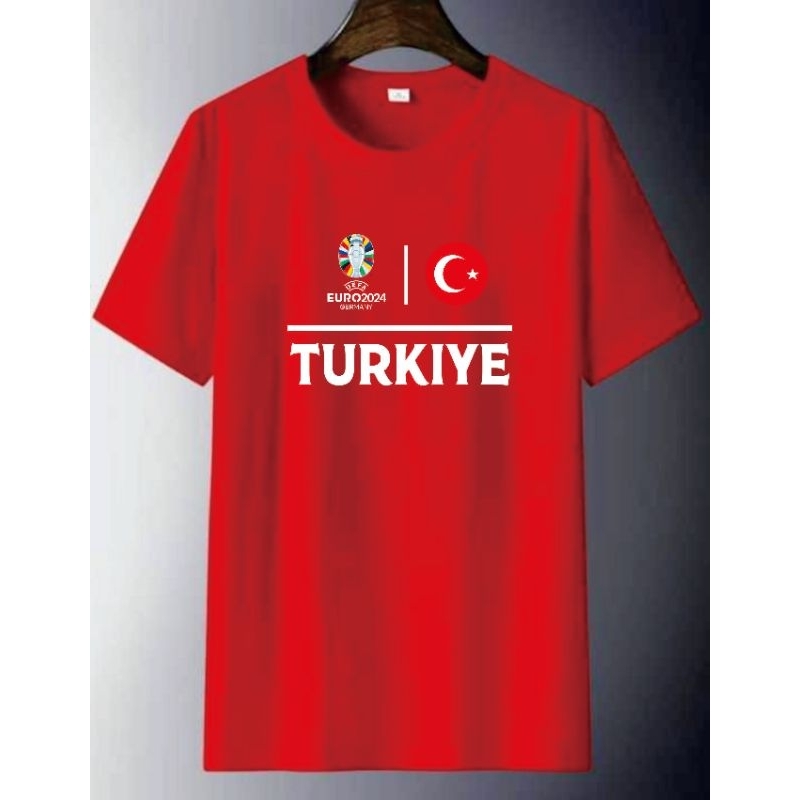 Kaos T Shirt Timnas Turkiye turki edisi euro 2024, kaos distro bola, ready 5xl, kaos baju pria wanit