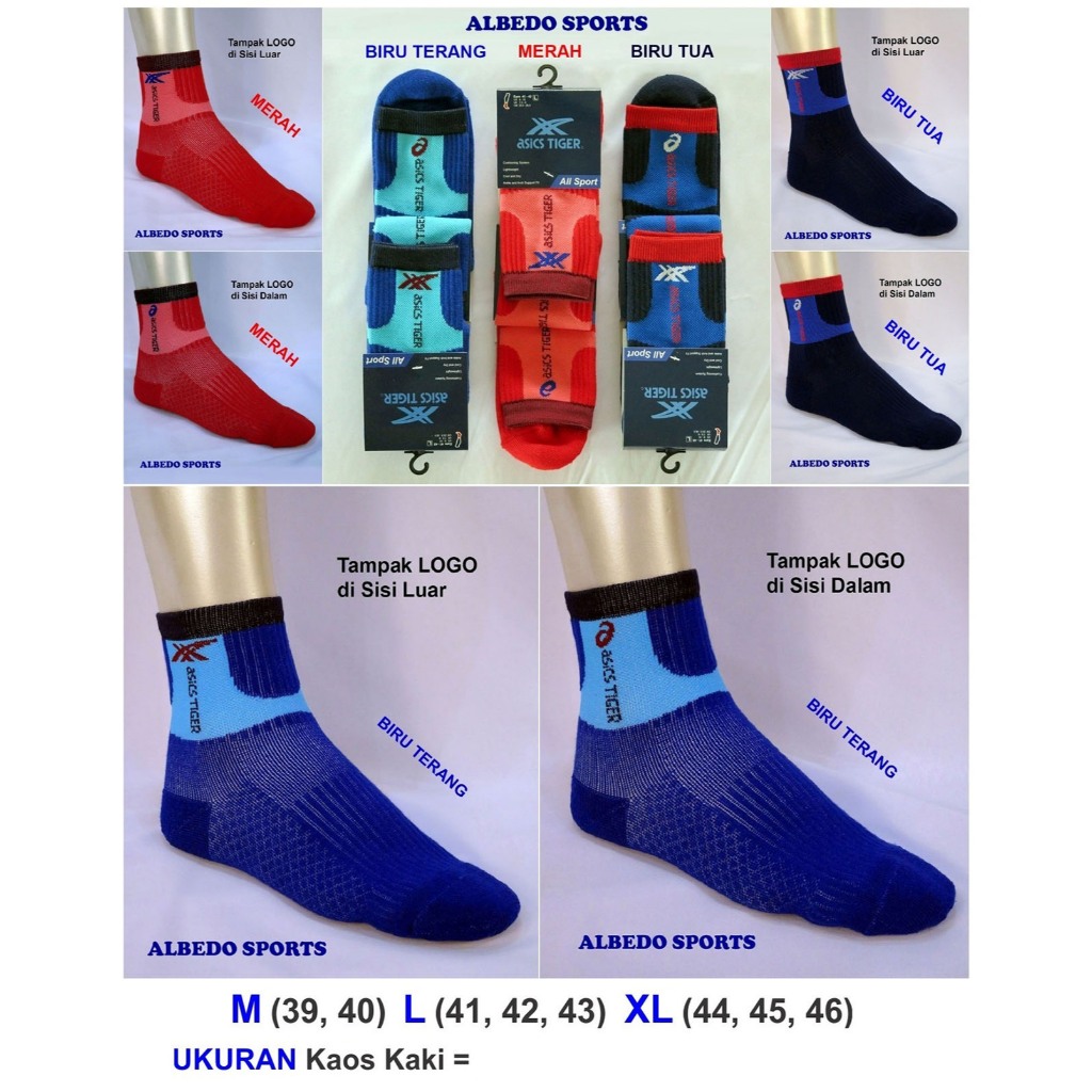 Original Kaos Kaki Tenis (Model AT-01 1A) Tenis Meja PingPong Ping Pong Olahraga