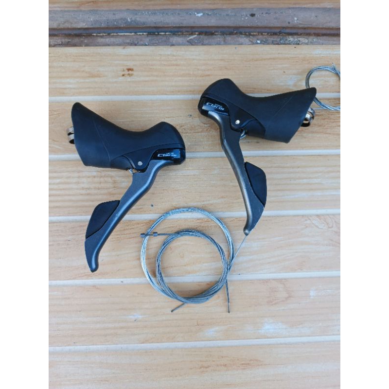 Brifter shimano Claris R2000 2x8speed kabel dalam