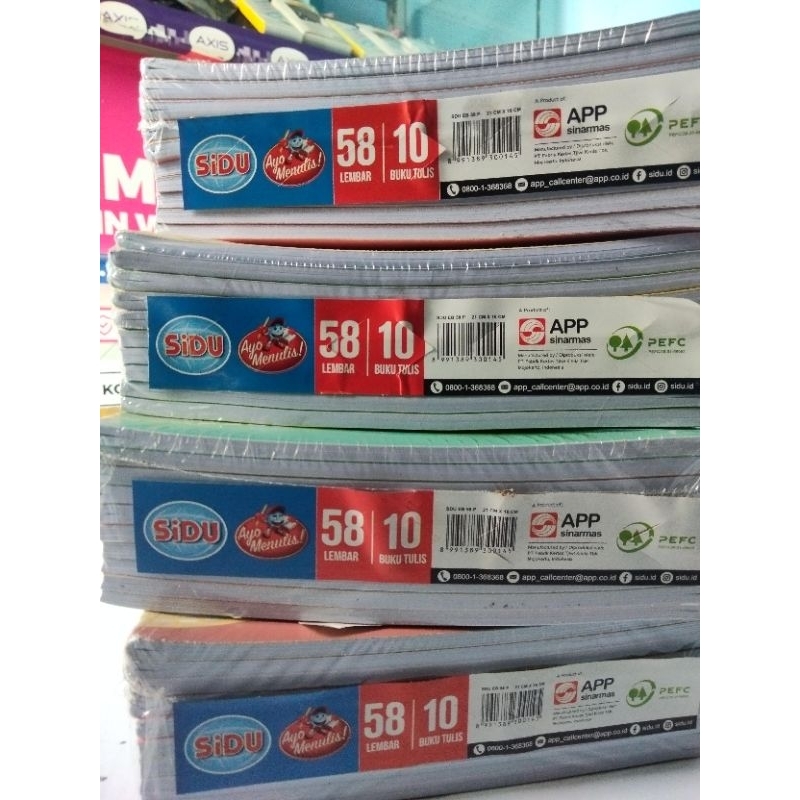 

buku tulis sidu 58 &38 lembar 1pack isi 10 buku