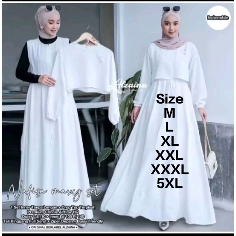 gamis nafisa outer gamis bahan Cringkel