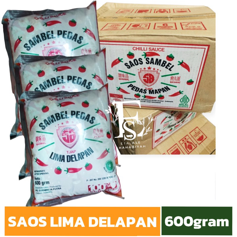 

Saos Sambal Cap 58 Lima Delapan 600grm