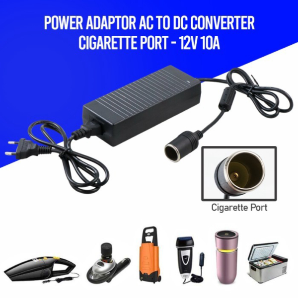 Dijual Konverter Mobil AC to DC 12V Colokan Listrik EU Vacuum Cleaner Pompa - Output 10A Berkualitas
