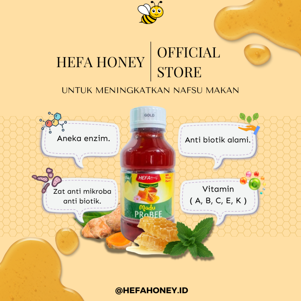 

Hefa Honey - Madu Probee untuk Meningkatkan Nafsu Makan Original 100%