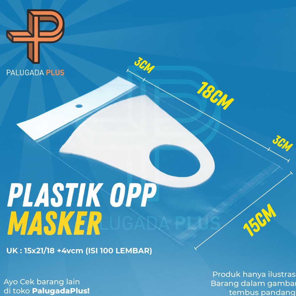 

Buruan Beli PLASTIK OPP Perlize Uk 15x2118 3cm PLASTIK UNTUK MASKERPLASTIK DISPLAY 1Pack1pcs