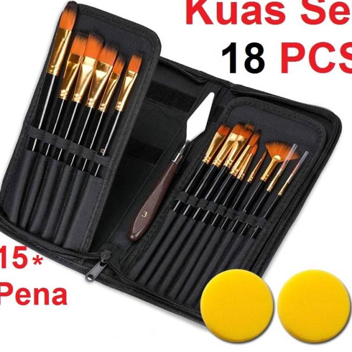 

Kejutan Hari Ini Art Brush Set Kuas Lukis BRS12 SET Kuas Alat Lukis Set Lengkap Mixing Knife Murah Berkualitas