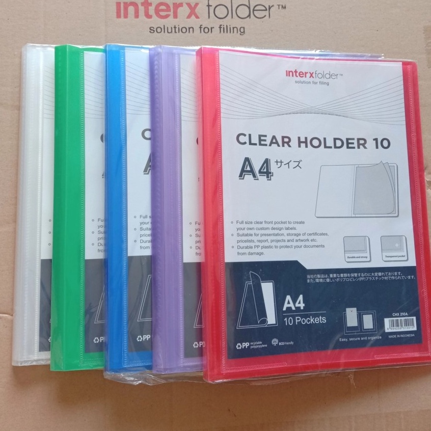 

Diskon Kepuasan Clear holder A4 1 lembar inter x folder