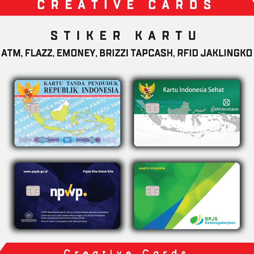 

Super Stock Stiker Sticker Kartu Atm Skin Card KTP KIS BPJS Vinyl Laminating Glossy Stiker BCA Mandiri Bri Bni Debit Credit Emoney Flazz Etoll Tapcash Brizzi RFID dll