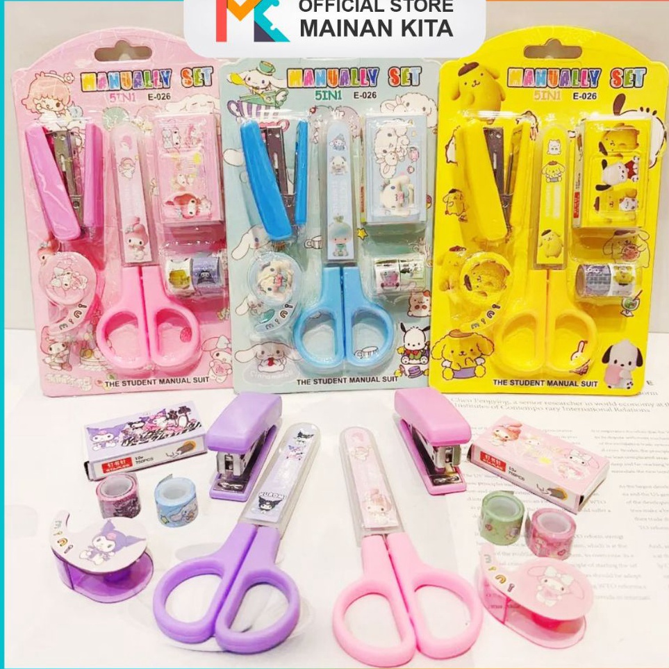 

Promo Viral MK611 Set Gunting Stapler Pemotong Selotip Sanrio Sekolah Kantor Kawaii Lucu