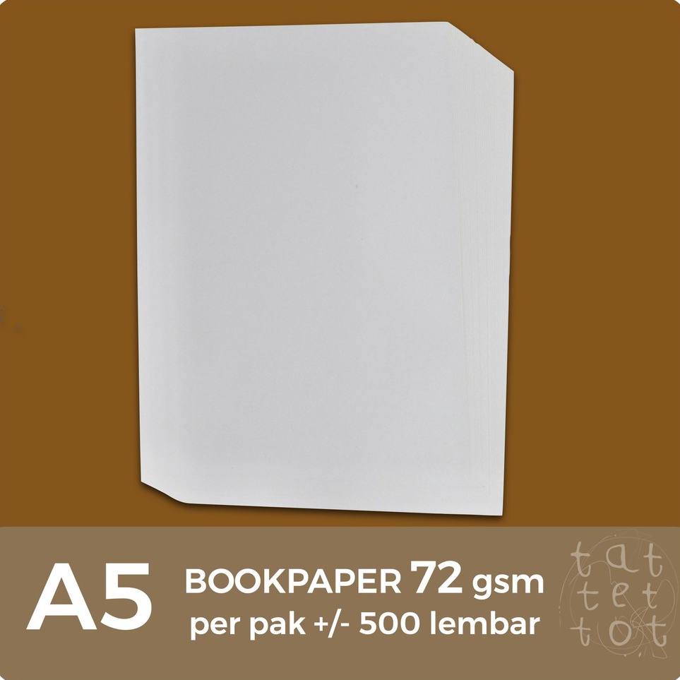 

Produk Original A5 BOOKPAPER IMPERIAL 72 gr A5 PER RIM 21x 148 cm