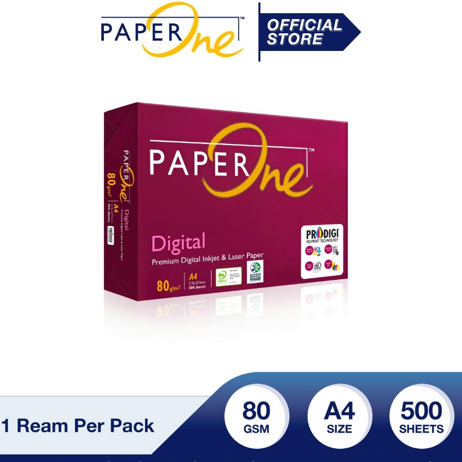 

Penjualan Pilihan PaperOne Kertas A4 8gr Digital Carbon Neutral 1 Rim 5 lembar Kertas HVS