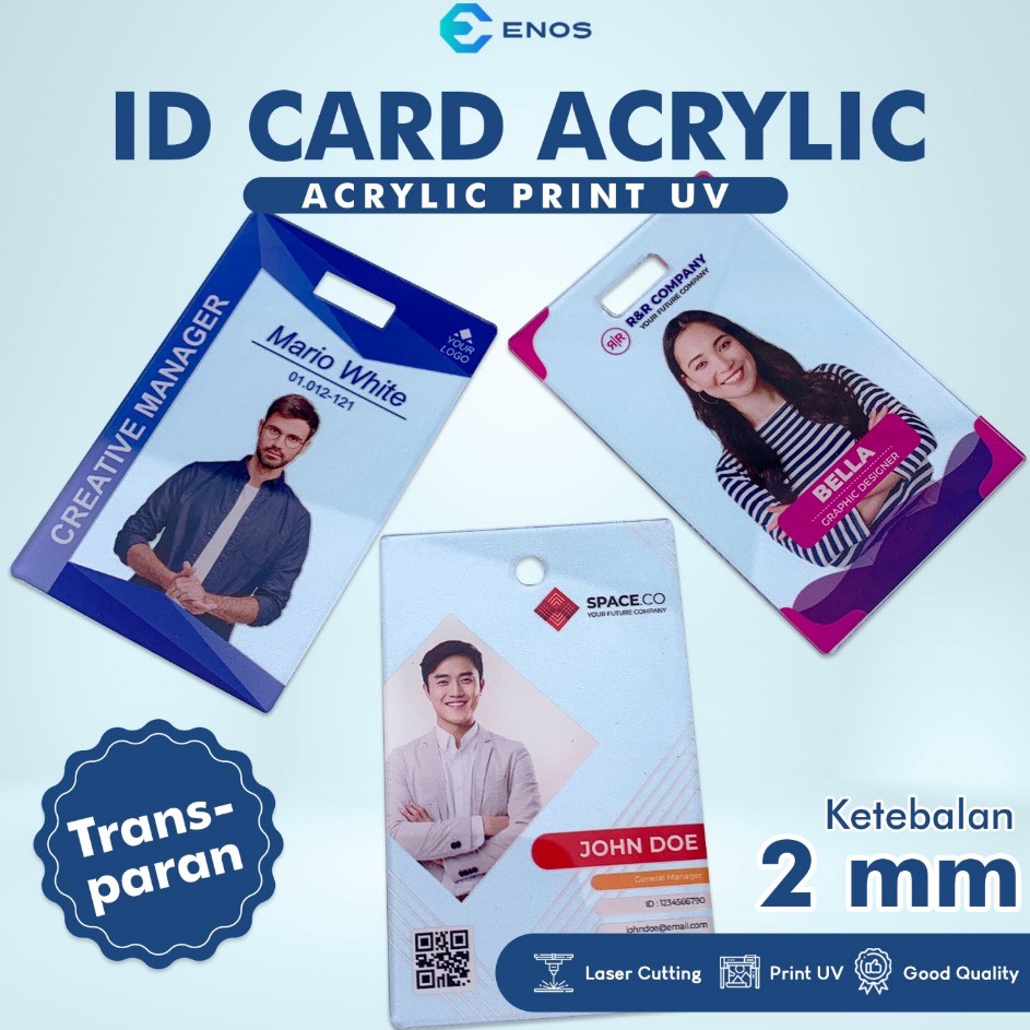 

Update Terbatas ID CARD CUSTOM AKRILIK TRANSPARANT REQUEST SESUKAMU BAHAN ACRYLIC PRINT UV ANTI AIR