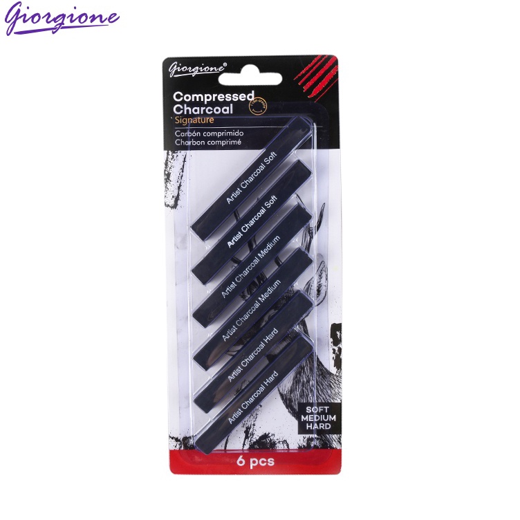 

Hot Quality Giorgione Compressed Charcoal Pencil Set Sketsa Batang Karbon GWM323