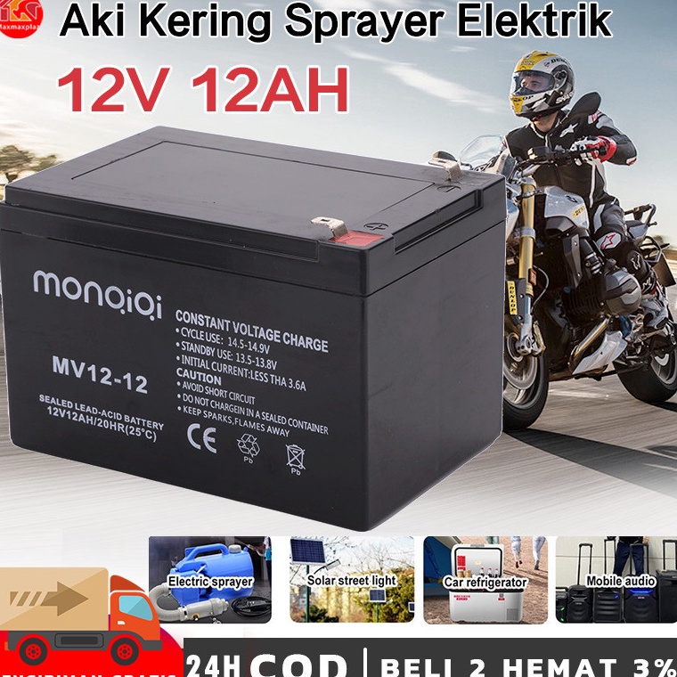 Aki sepeda listrik 12v 12ahAKI SEPEDA LISTRIK 12V 12AH 48V 12AH 1PAKET SINUS ELECTRIC AKI KERING x E