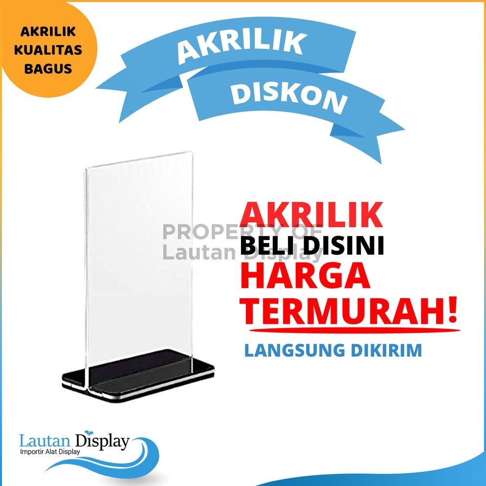 

KODE V52D AKRILIK BENING TYPE T POTRAIT STAND TEMPAT BROSUR BENING TENT HOLDER MENU MAKANAN TENT CARD AKRILIK DISPLAY A5 DAN A4 ACRILIC