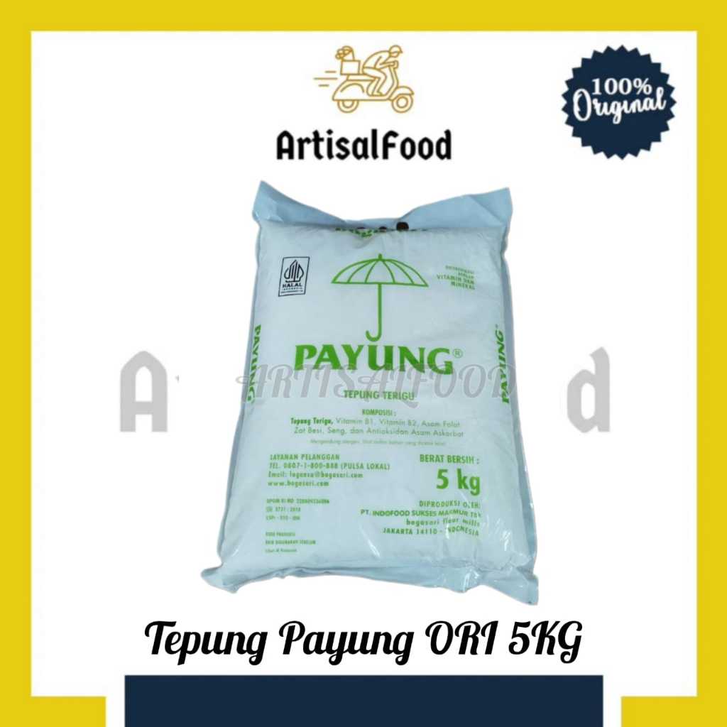 

tepung terigu Bogasari SAK Payung 5 Kg