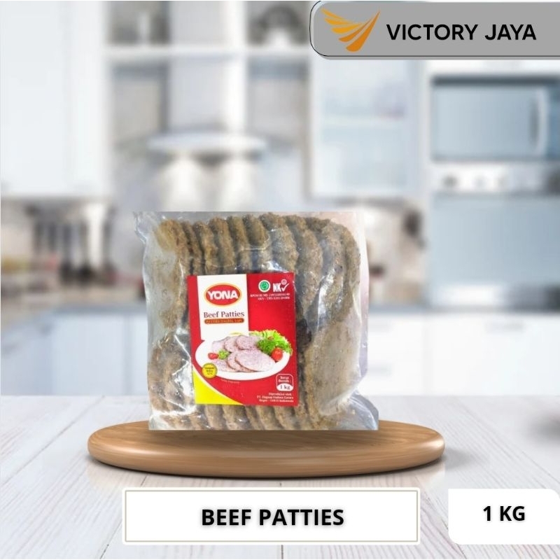 

Yona beef burger patties 1 kg patty daging sapi