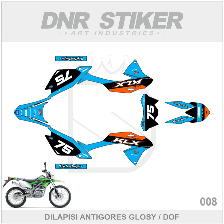 STIKER KLX 150 BF (008) STRIPPING KAWASAKI G/SE EXTREME 2016 2017 2018 2019 2020 2021 2022 DECAL DEK